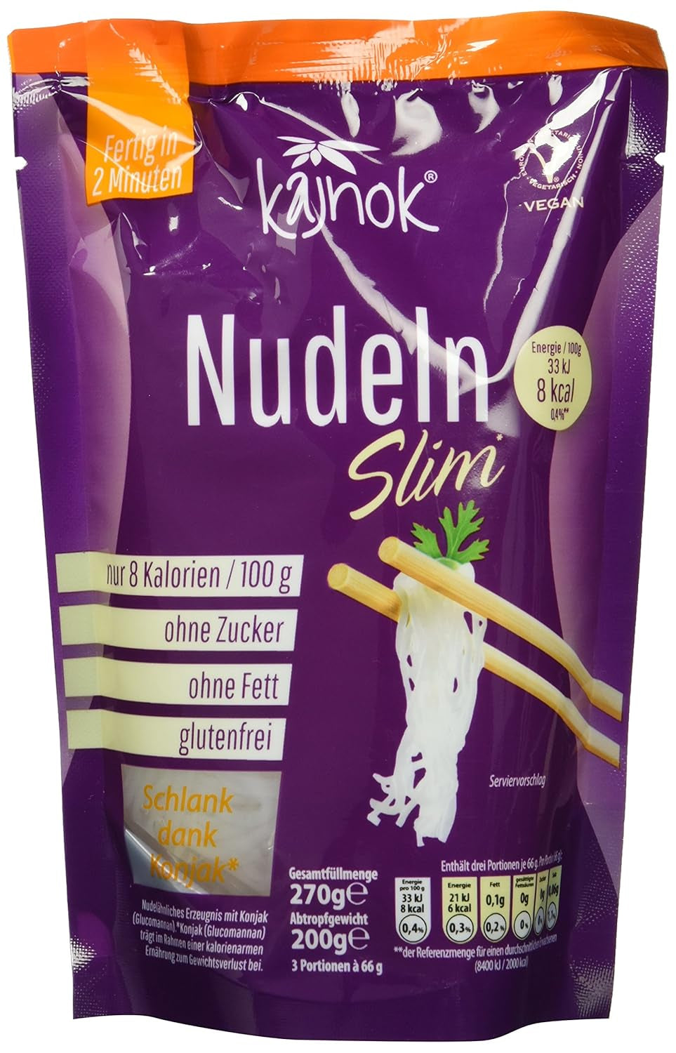 Dünne Nudeln, 10 x 270 g, Abtropfgewicht 200 g