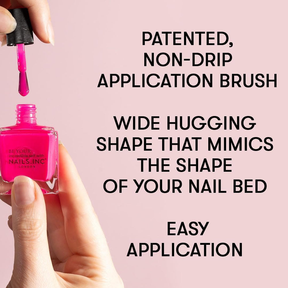 Nails Inc. Better On Top, erhält glasierten, glänzenden, glänzenden Nagellack, kein Splittern, langanhaltend, schnell trocknend, lufttrocknend, professionelle Maniküre und Pediküre, Finger- und Fußnägel, veganer Nagellack, 14 ml