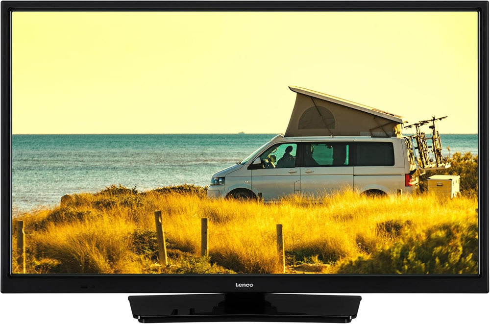 Televizor inteligent Lenco LED-2463 de 24 de inci, Full HD - Televizor cu Bluetooth - Adaptor auto de 12 V - Netflix, YouTube și Wi-Fi - Bluetooth - HDMI - Ethernet - Negru