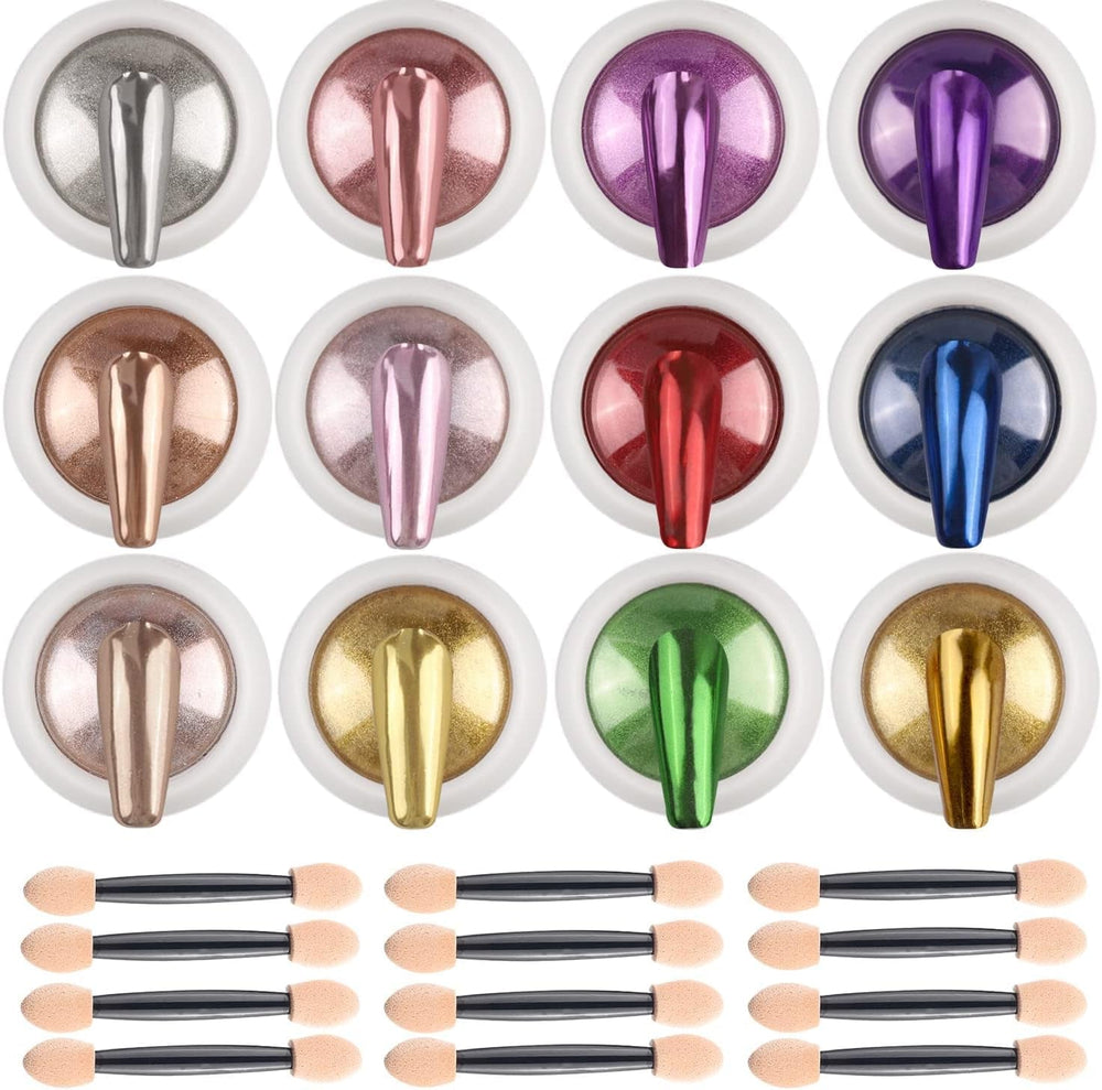 BISHENGYF Rose Gold Chrome Nail PowderNeue Upgrade Grosse Kapazität Chrom PulverSuper-Spiegeleffekt Metall Mirror Chrome Powder –Neon Glassy Pearl Effect Glitter Nagelkunst Pulver Für DIY Salon