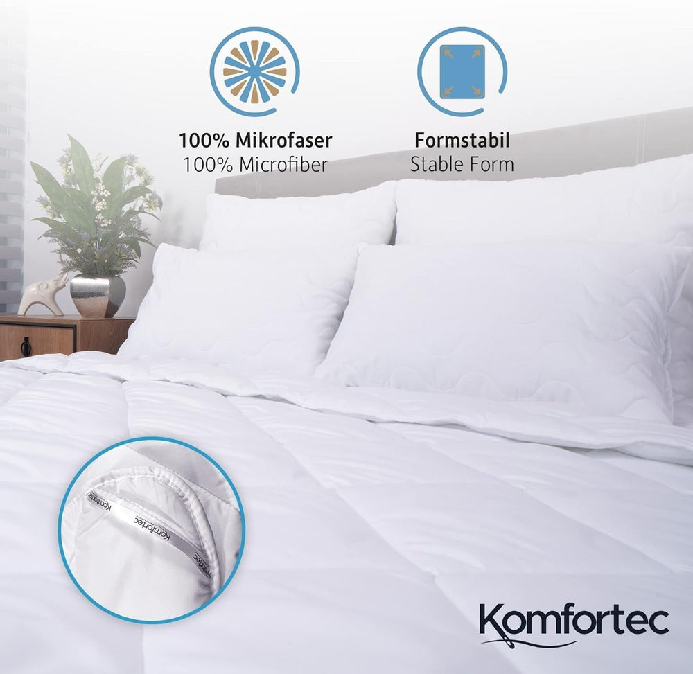 Komfortec Sommerdecke 135 x 200 cm, 170 g/m², dünne und leichte Decke für den Sommer, antiallergische Decke, weiß. Steppdecken und Steppdecken Naty Shop