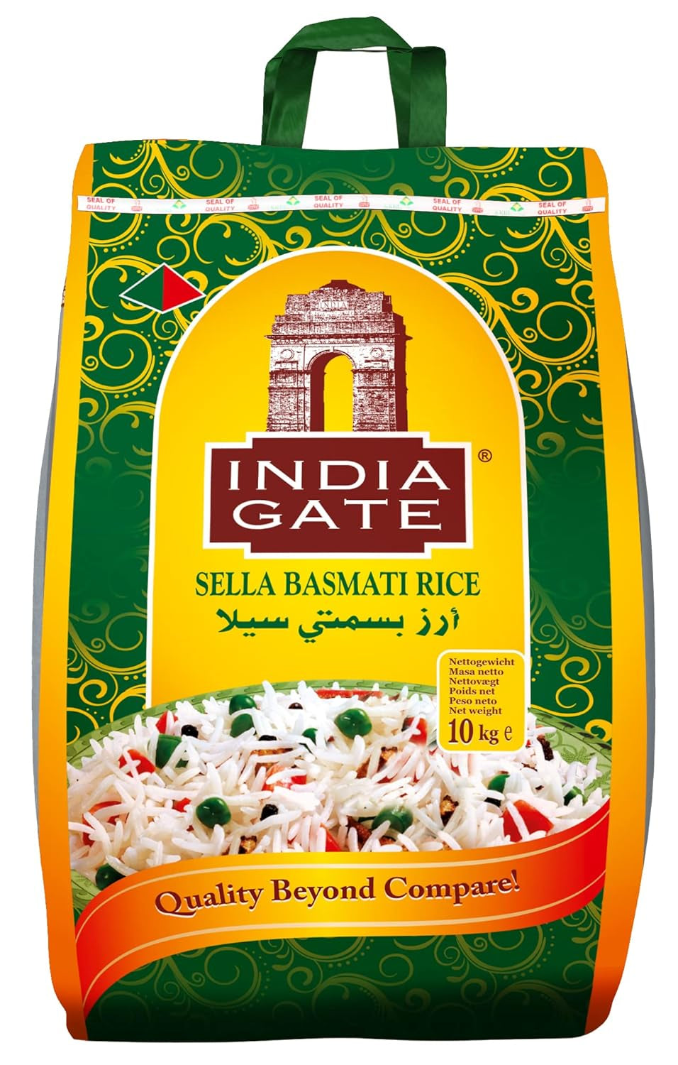 INDIA GATE Sella Basmatireis, vorgekocht (aus Indien, feines Langkorn), aromatisiert, Großpackung – 1 Packung (1 x 1 kg)