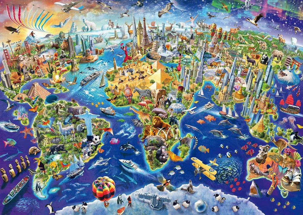 Schmidt Spiele 58288, Entdecken Sie die Welt, Puzzle 1000 Teile Puzzle Naty Shop