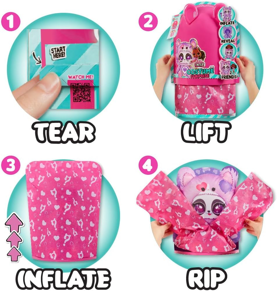 LOL. Überraschung! Tweens Costume Surprise Hoops Cutie Modepuppe mit aufblasbarem Lila Pandakostüm und zahlreichen Überraschungen, u. A. Tolle Mode und Accessoires – Ideal für Kinder ab 4 Jahren