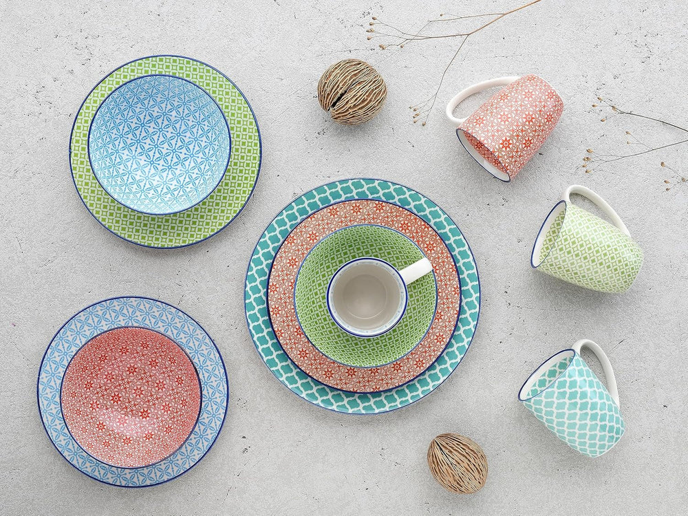 Creatable, 17362, Serie Mediterran, set veselă 16 piese, serviciu combinat din ceramică Seturi vesela masa Naty Shop