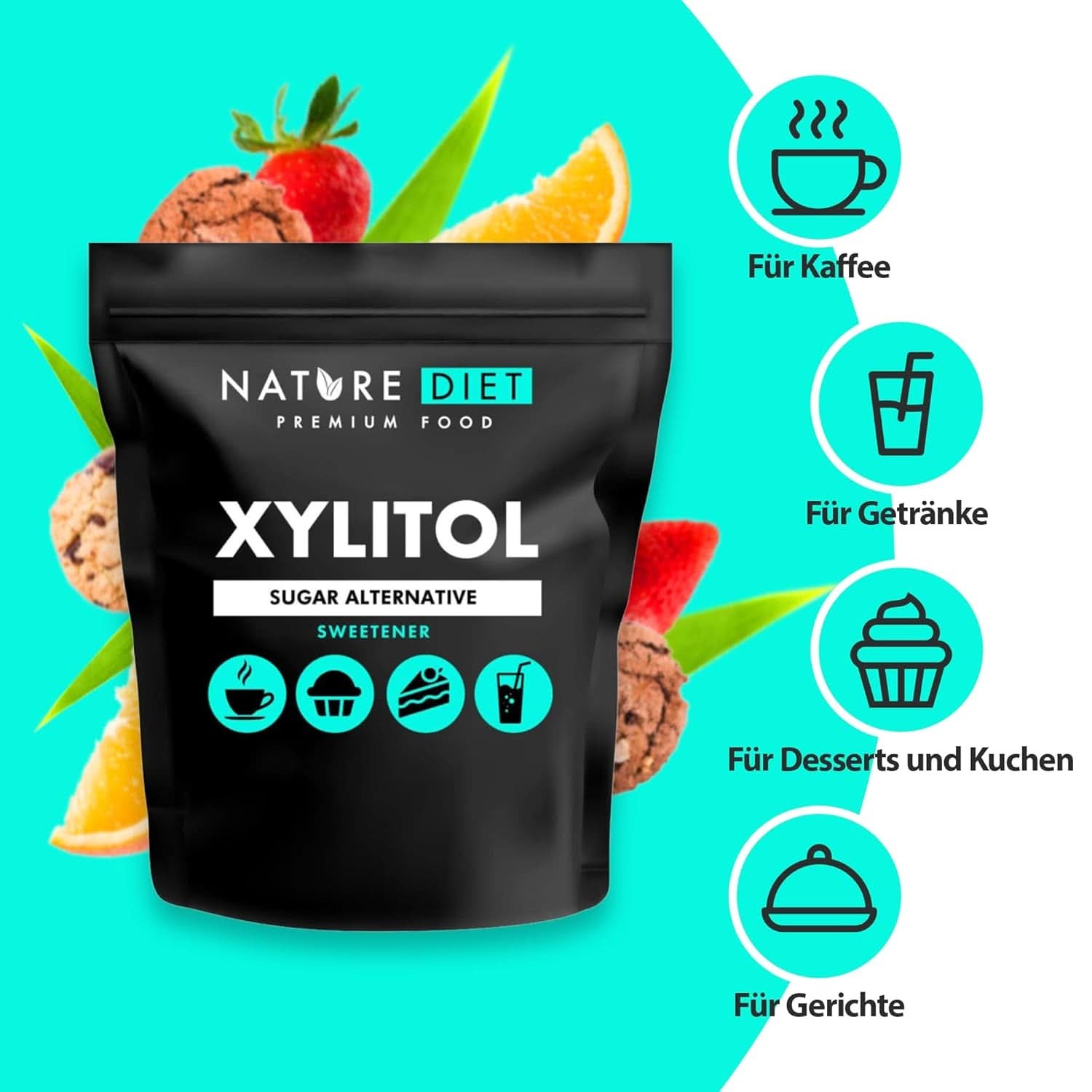Nature Diet Xylitol, 1 kg Süßstoffe Naty Shop