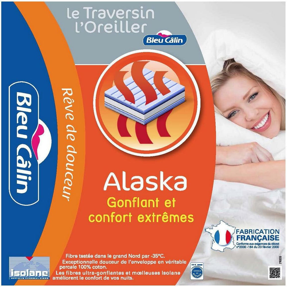 Blue Câlin Set de 2 perne cu confort ferm "Alaska", super umplutură, 100% bumbac Percale Envelope, alb, 65 X 65 cm formă pătrată Perne standard Naty Shop Formă dreptunghiulară 50 X 70 Cm