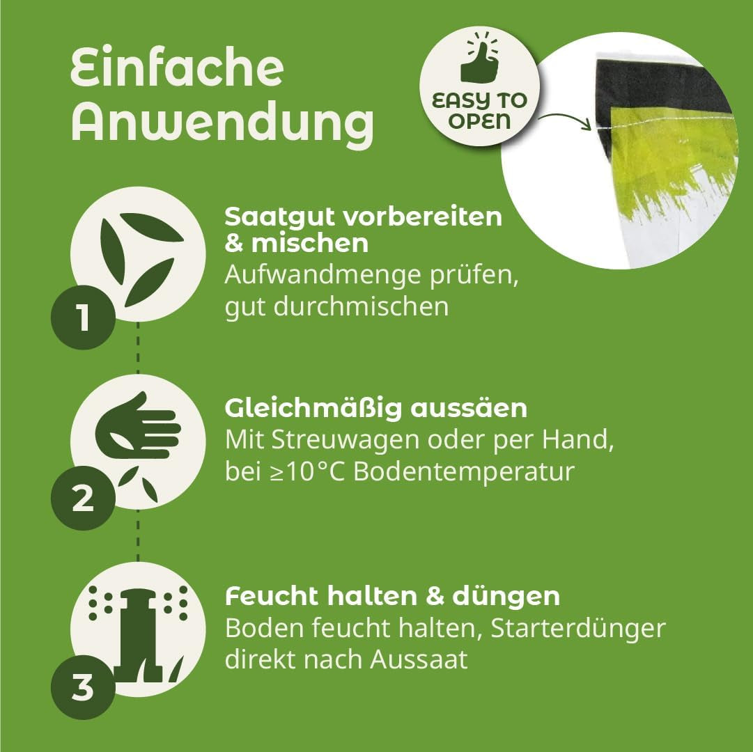 ARENA Rasensamen Sun and Shade 5Kg | Premium Grassamen Für Sonne, Schatten & Trockenlagen – Trockenrasen & Schattenrasen Geeignet – Hitzeverträglich & Pflegeleicht
