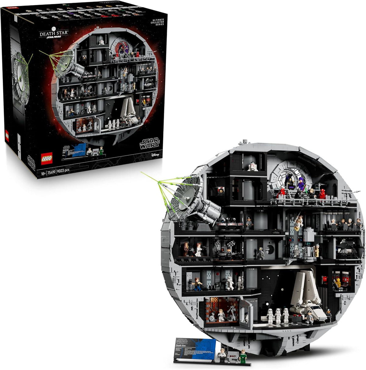 LEGO Star Wars Todesstern - Bauset für Erwachsene - Interaktives UCS-Ausstellungsmodell mit 36 ​​​​Minifiguren inkl. Luke Skywalker, Han Solo & Darth Vader – Geschenk für Männer, Frauen und Fans – 75419