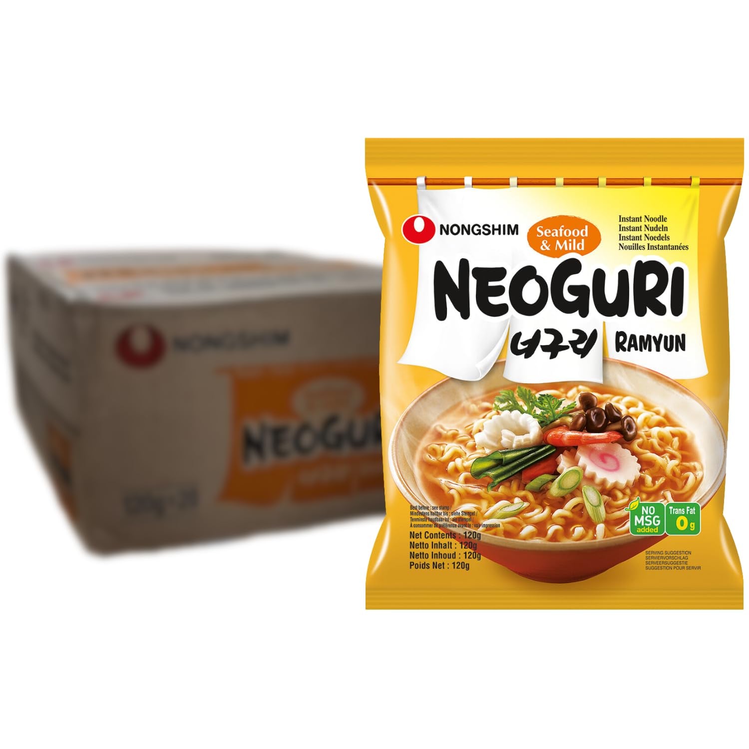 Instant-Nudeln Nong Shim Kimchi Ramyun, große Schüssel – koreanische Ramen-Suppe – schnelle Zubereitung – 1 Packung 112 g