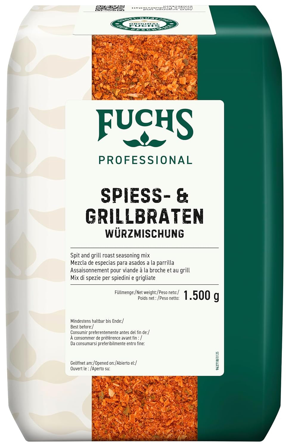 - Spieß- und Grillbraten Würzmischung | Gewürze für Spießgerichte, auch für Gemüsspieße geeignet | Profi-Qualität für Großverbraucher | 1,5 kg recycelbarer Beutel