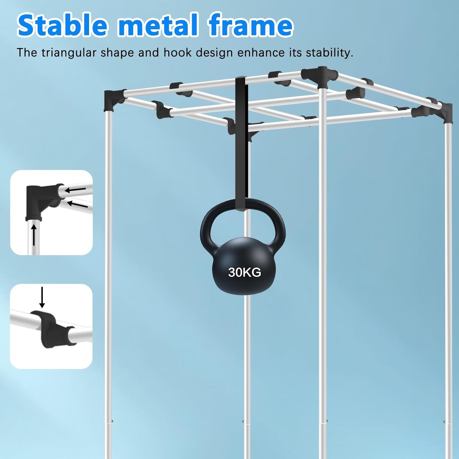 Aygrochy-Wachstumszelt, 60 x 60 x 160 cm, Indoor-Wachstumszelt mit reflektierender, weißer, herausnehmbarer PEVA-Bodenschale für Platz für den Pflanzenanbau