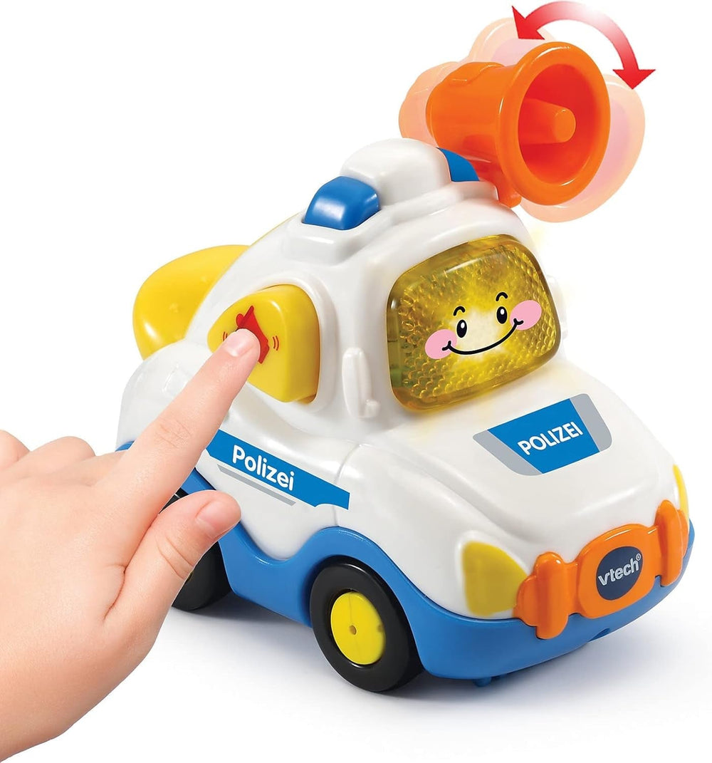 Vtech TUT TUT Baby Flitzer - Poliția - Pentru 1-5 ani & TUT TUT Baby Flitzer - Mașina de pompieri - Mașină de jucărie cu muzică, buton luminos, propoziții și sunete interesante - Pentru 1-5 ani Jucarii Bebe Naty Shop