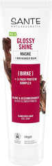 SANTE Naturkosmetik Glossy Shine Mask extract organic de frunze de mesteacăn + complex proteic de 3 ori, mască de păr fără silicon și hidratantă, îngrijire vegană a părului pentru mai multă strălucire și suplețe, 150 ml Masca de par Naty Shop Nou