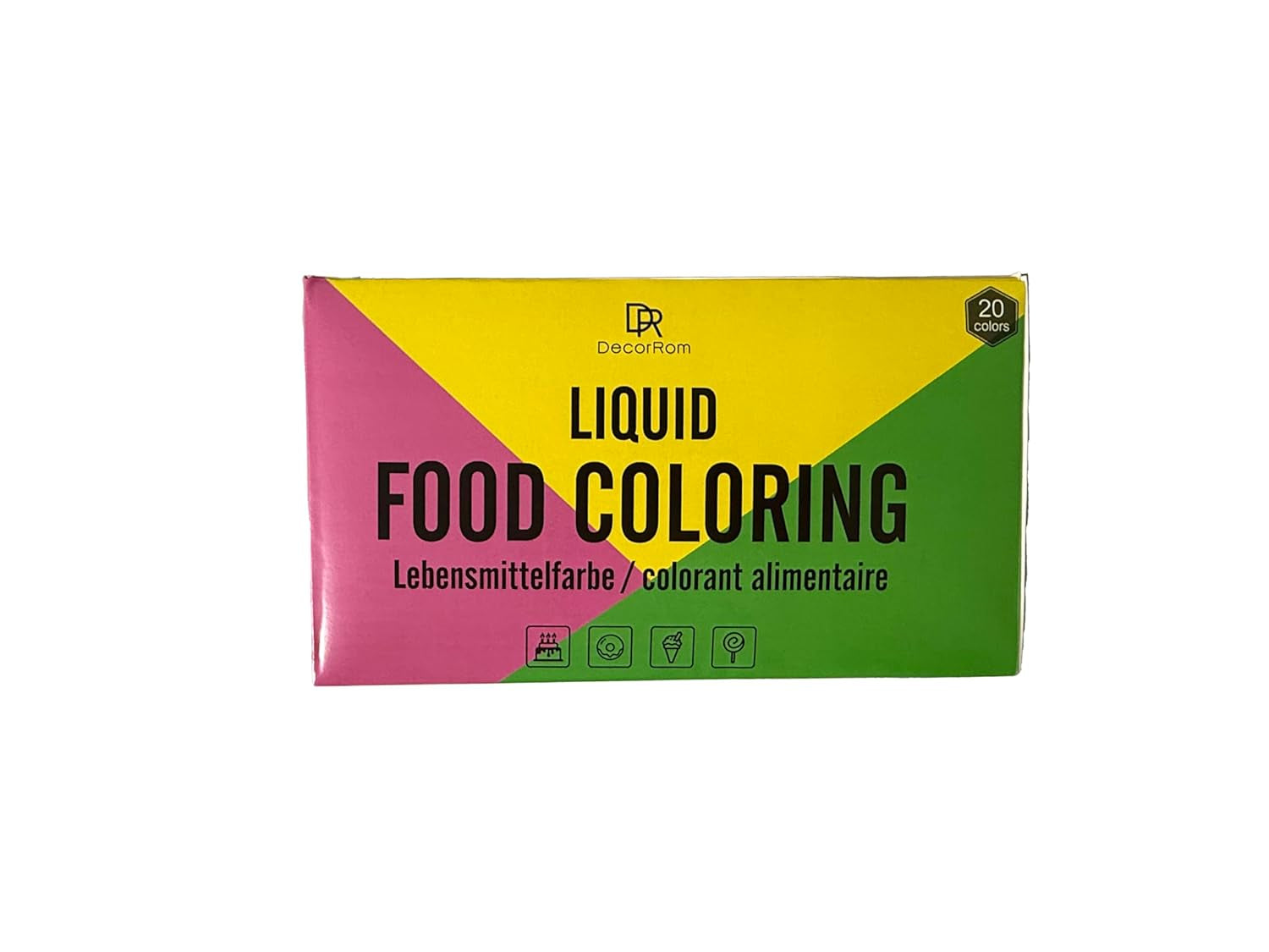 Colorant alimentar - 20 de culori x 10 ml coloranți alimentari concentrați lichizi pentru decorarea torturilor, copt, fursecuri, macaroane - Colorant alimentar fără zahăr pentru băuturi, decorarea torturilor, slime DIY, ouă de Paște