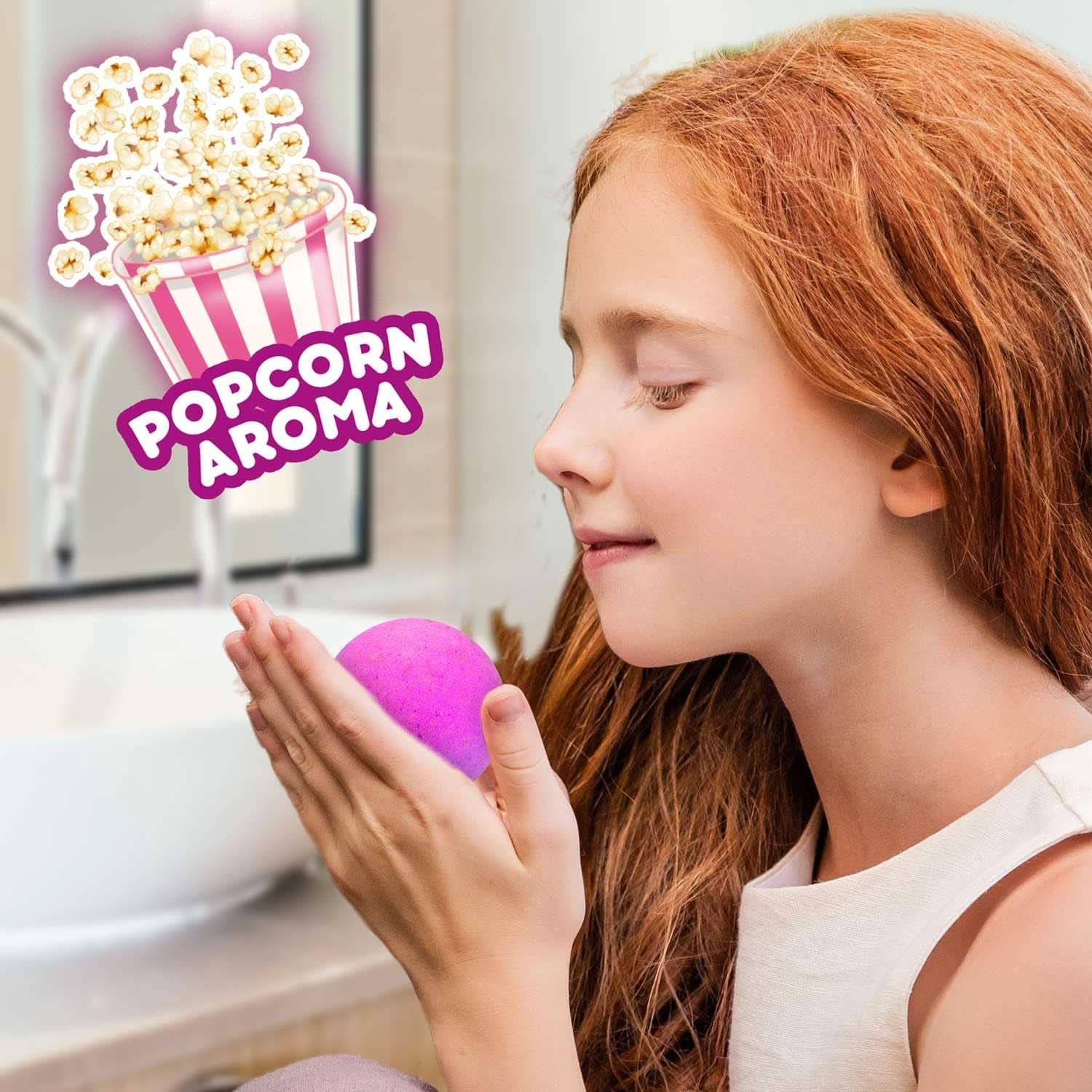 INKEE EINHORN | Badebombe für Kinder mit Überraschung, 100 g, Einhorn, Popcorn-Duft Mutter und Kind Naty Shop