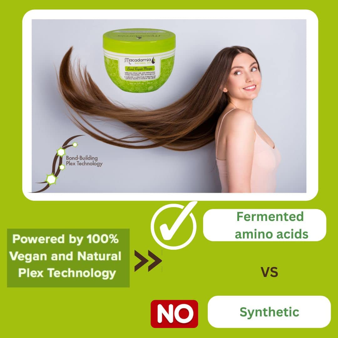 Masca de reparare Bond ajută la revigorarea și întărirea părului prea prelucrat, deteriorat, formulată cu aminoacizi derivați din natură - Tehnologie vegană și naturală plex. Masca de par Naty Shop