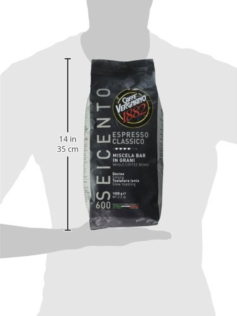 Vergnano Classico 600, Espresso bob întreg, prăjire închisă la culoare, 1000 g