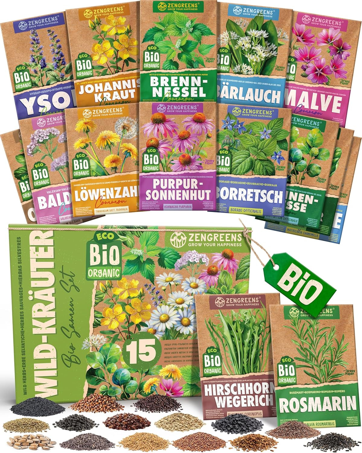 Bio Wintergemüsesamen Im 20Er Set - 20 Winter Gemüse Samen Für Den Einfachen Anbau Im Garten, Balkon Oder Hochbeet - Pflanzensamen - Saatgut