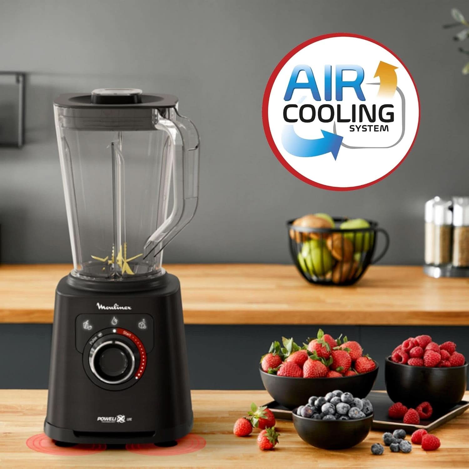 Perfect Mix+ LM88A8 Standmixer, 1200 W, Schnelle Ergebnisse, 1,5 L Fassungsvermögen, 3 Programme: Smoothie-Mixer, Eiszerkleinerer, Autoclean, Tritan-Krug, Inklusive Paddle, Schwarz Mama si Copilul Naty Shop