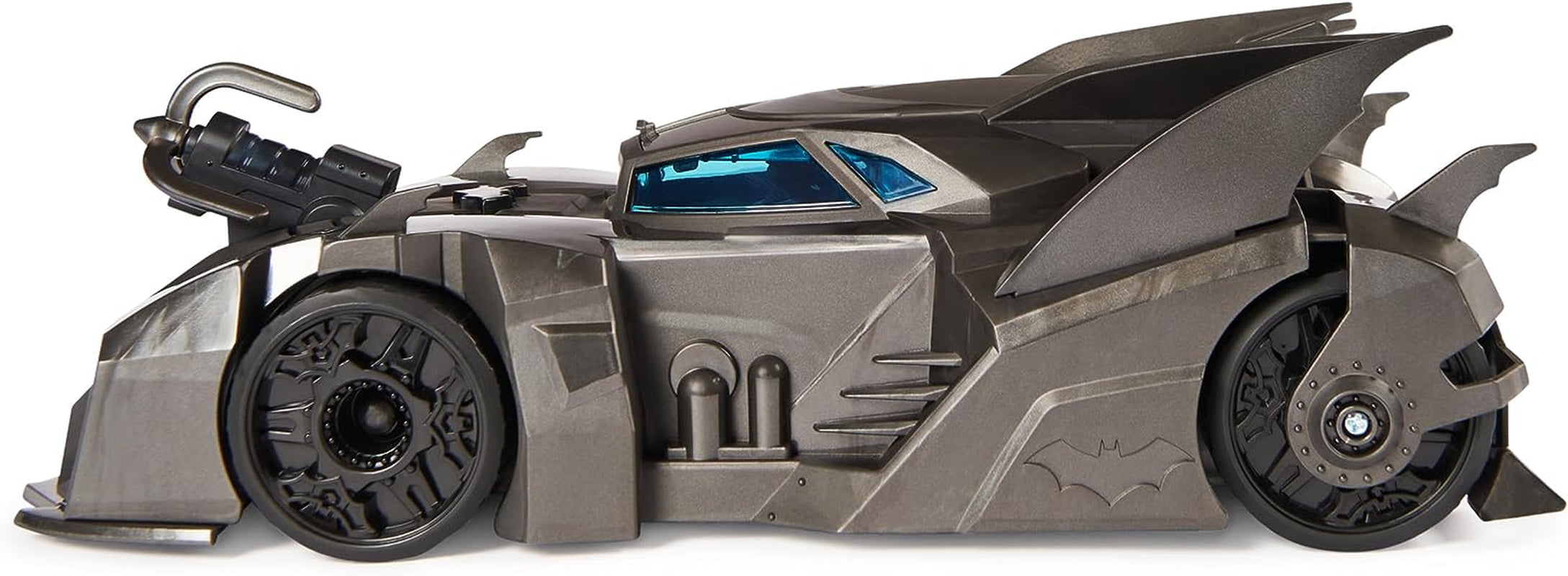 DC Comics Batman Offroad Batmobil mit Katapult mit Haltehaken und Gitterzelle auf der Rückseite, inklusive 10 cm großer Batman-Figur für Superhelden-Fans ab 4 Jahren. Actionfiguren Naty Shop