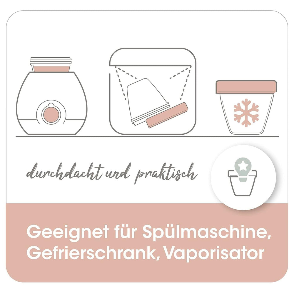 Muttermilchbehälter NIP First Moments 150 ml, 4 Stück: stapelbar und auslaufsicher Zubehör Essen und Stillen Bebe Naty Shop