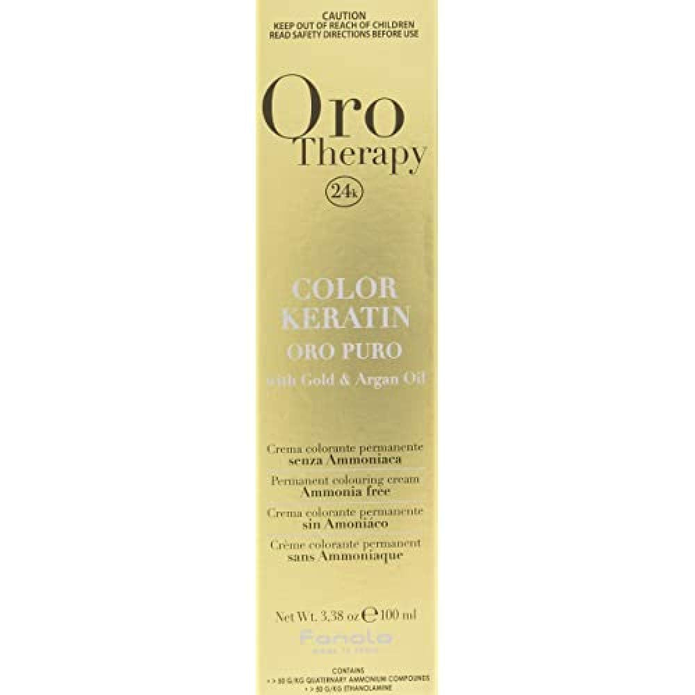 Fanola Oro Therapy Color Keratin 5.0 100ml Vopsea pentru par Naty Shop 7.34 Blond placat cu aur