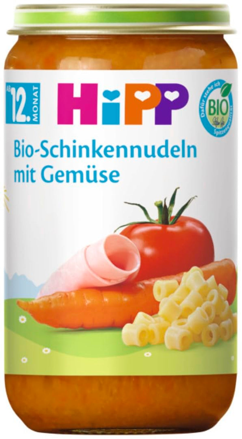 Hipp Bio-Menüs ab 12 Monaten Bio-Schinkennudeln mit Gemüse, 250G, 6er Pack (6X250G) Mutter und Kind Naty Shop Standardtitel