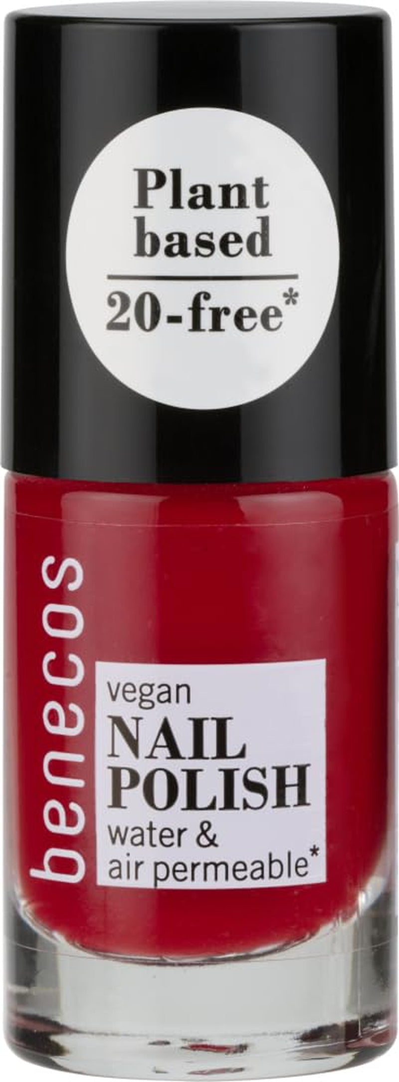 Benecos 20-Free veganer Nagellack, Vintage-Rot – pflanzlicher Nagellack – schnell trocknend und langlebig – wasserdurchlässig – angereichert mit Biotin – 5 ml