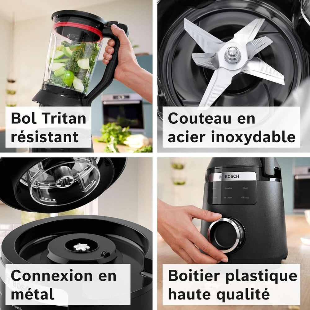 Vitapower Standmixer, Serie 6, 1.800 W, 6 Programme, Prospeed Klingen, Tritan™-Krug, Schwarz, MMB6652B Kitchen Naty Shop