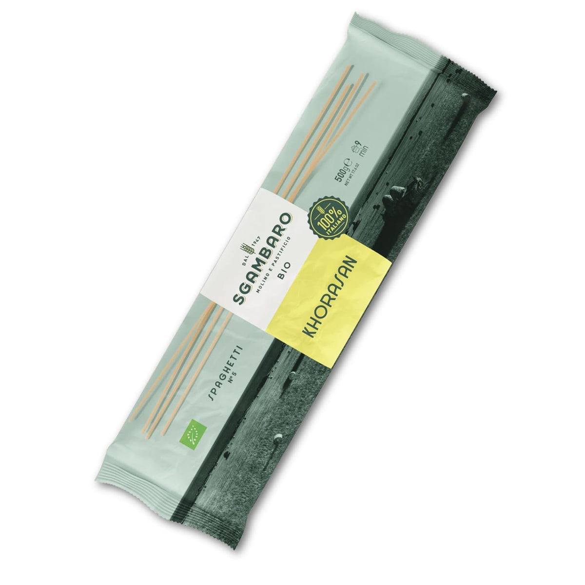 Bio-Spaghetti-Nudeln Nr. 5 - 500 g Khorasan-Weizen – uralter Weizen, reich an Proteinen, 100 % in Italien angebaut – vielseitig in der Küche und reich an Nährstoffen