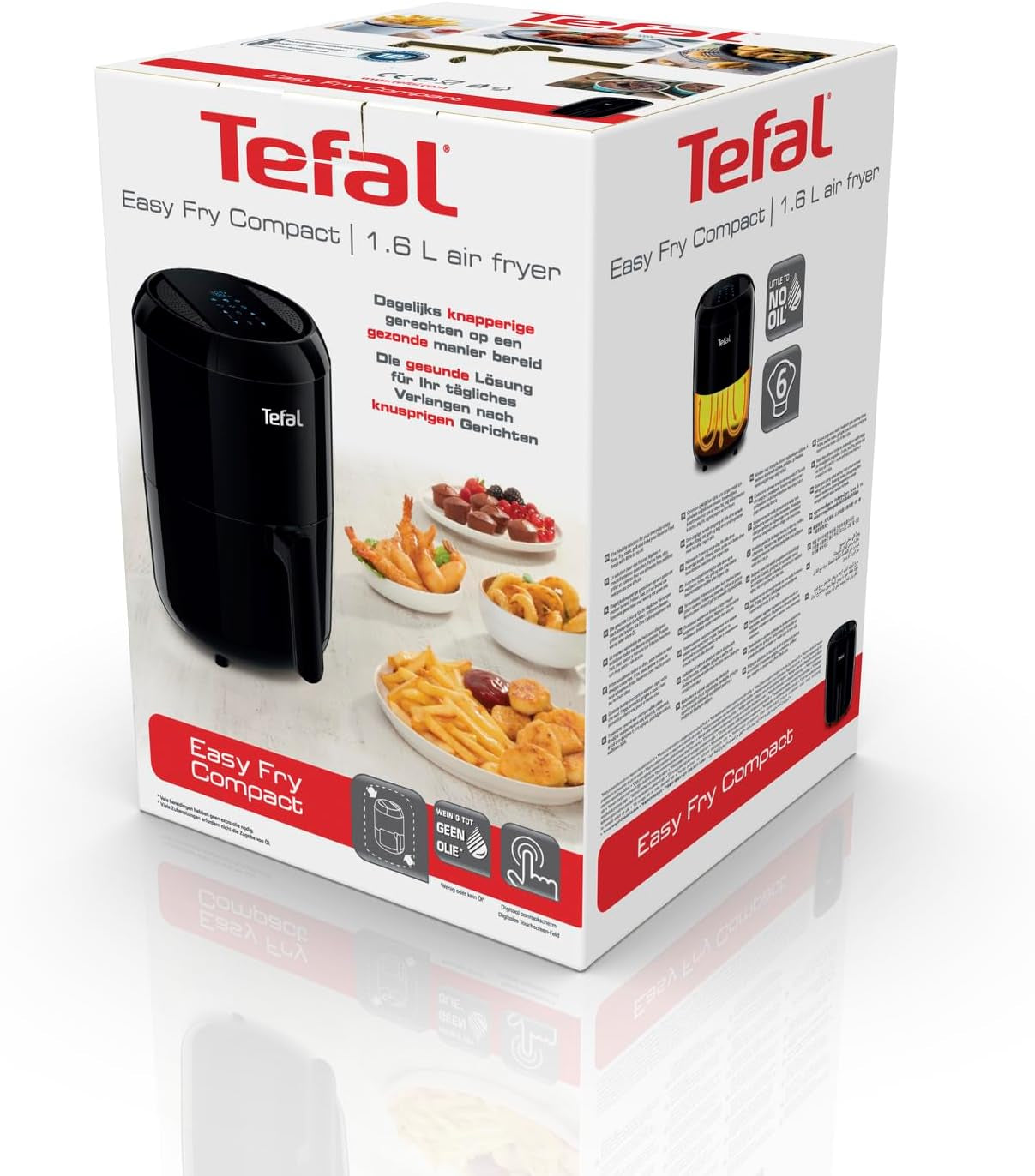 Tefal EY3018 Easy Fry Kompakte Heißluftfritteuse, 1,6 l, 6 Kochprogramme Haushaltsgeräte Naty Shop