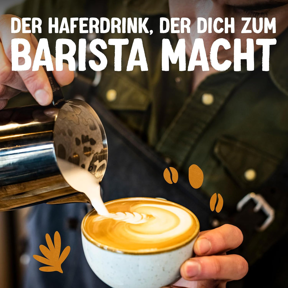 Alpro Barista Haferdrink – Zum Aufschäumen – Vegan und milchfrei – Von Natur aus laktosefrei – Reich an Ballaststoffen, Kalzium und Vitaminen – 8 x 1 L – Haltbar