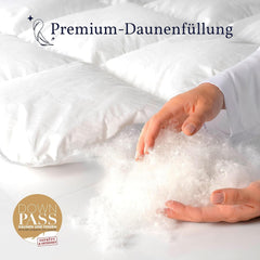 Nordic Paradise - Bequeme Steppdecke - 50 % deutsche Entendaunen - Warme Winterdecke - 200X200 cm Steppdecken und Steppdecken Naty Shop