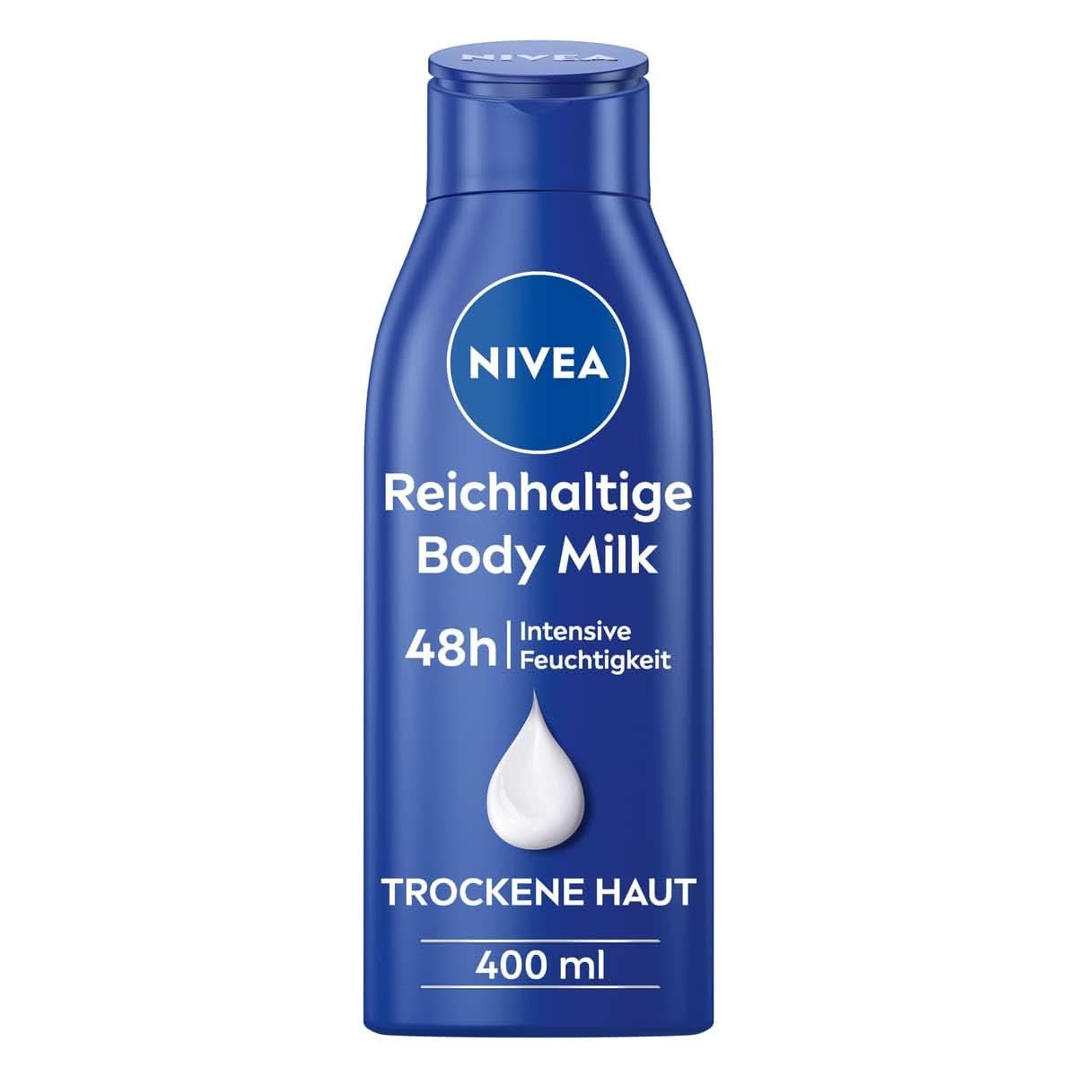 NIVEA Rich Body Milk, intensiv pflegende Körpercreme mit Mandelöl, 400 ml Dusche und Bad Naty Shop