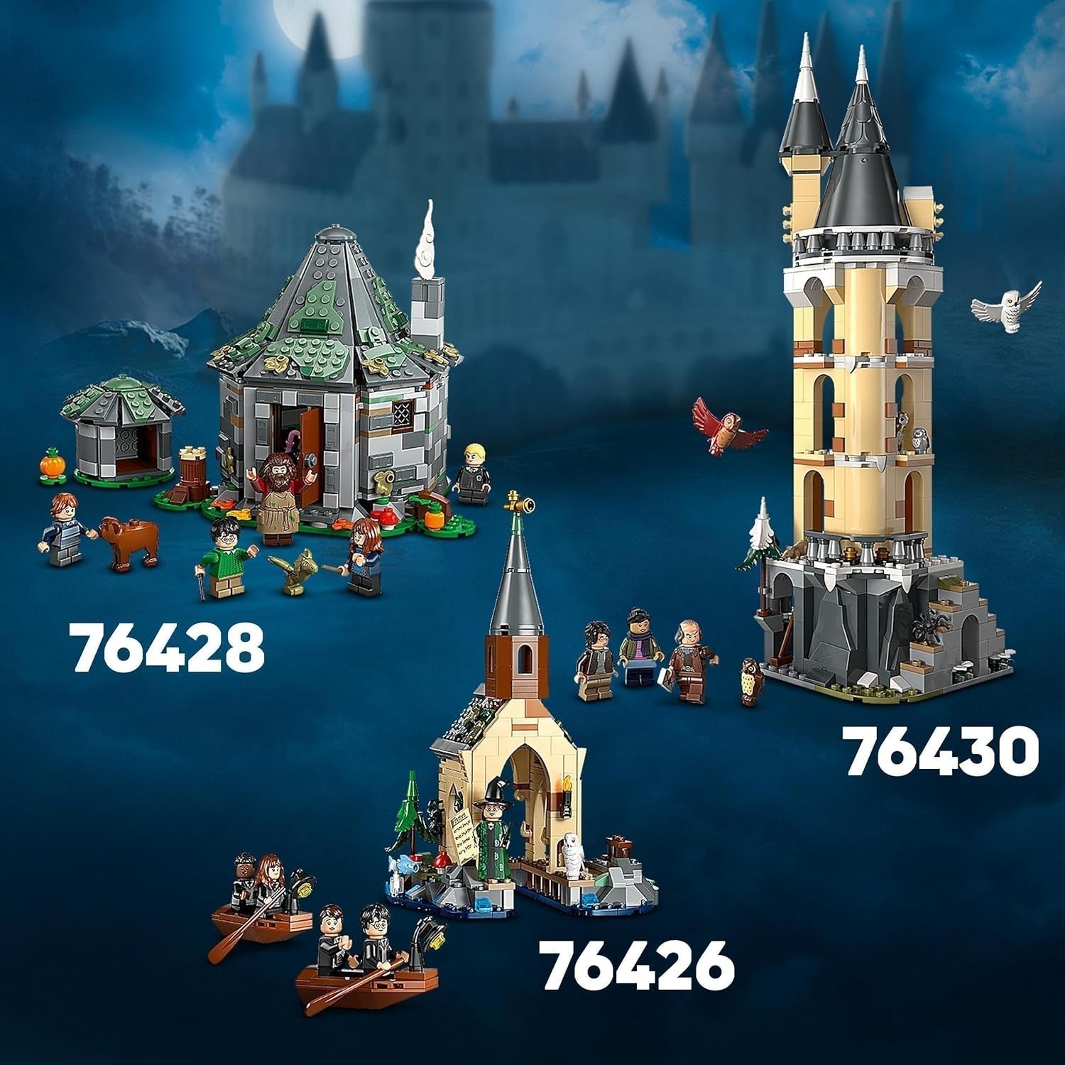 LEGO Harry Potter Hogwarts Castle Boathouse Model de jucărie pentru copii, include 2 bărci construibile și 5 mini figurine, cadou pentru fete, băieți și toți fanii de la 8 ani 76426 Seturi de constructie Besuche den LEGO-Store