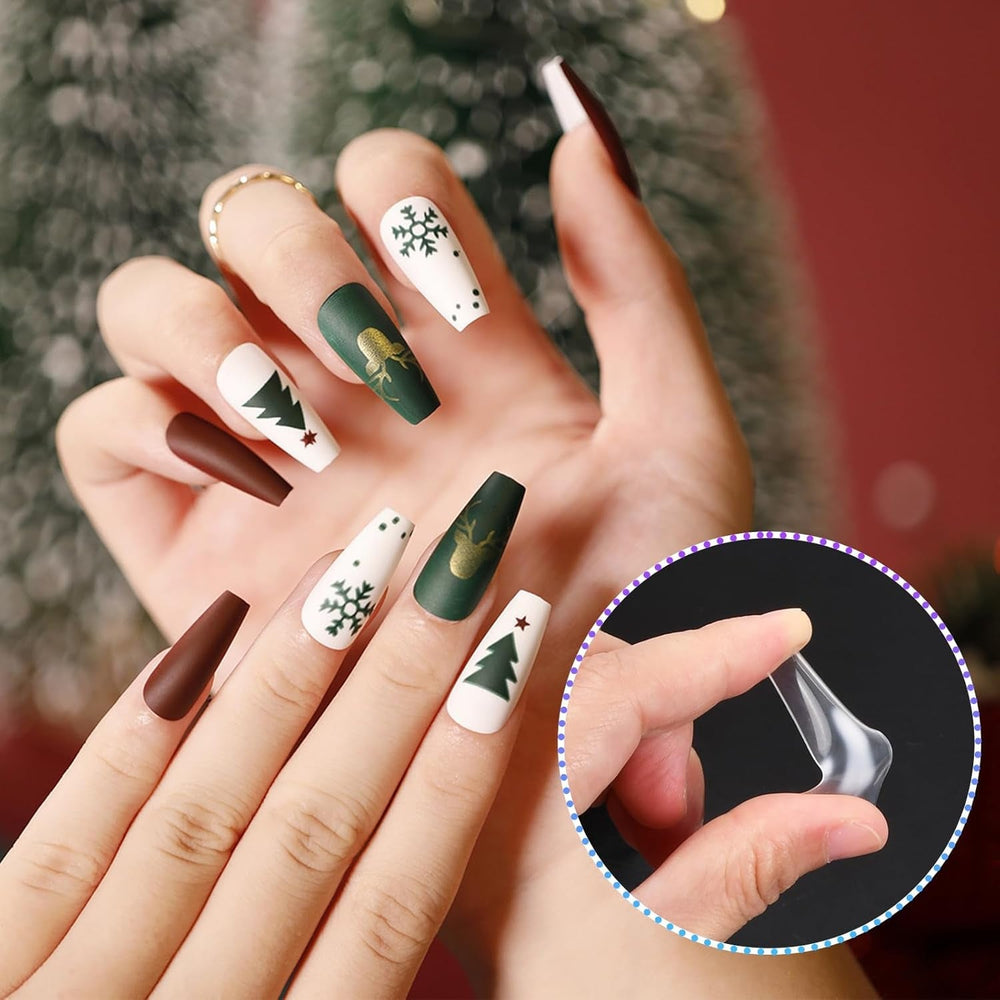 Unghii artificiale extra lungi și transparente, 240 bucăți unghii false, acoperire pe jumătate, unghii artificiale pătrate și drepte, extensii de unghii franceze pentru saloane de unghii și artă pentru unghii DIY