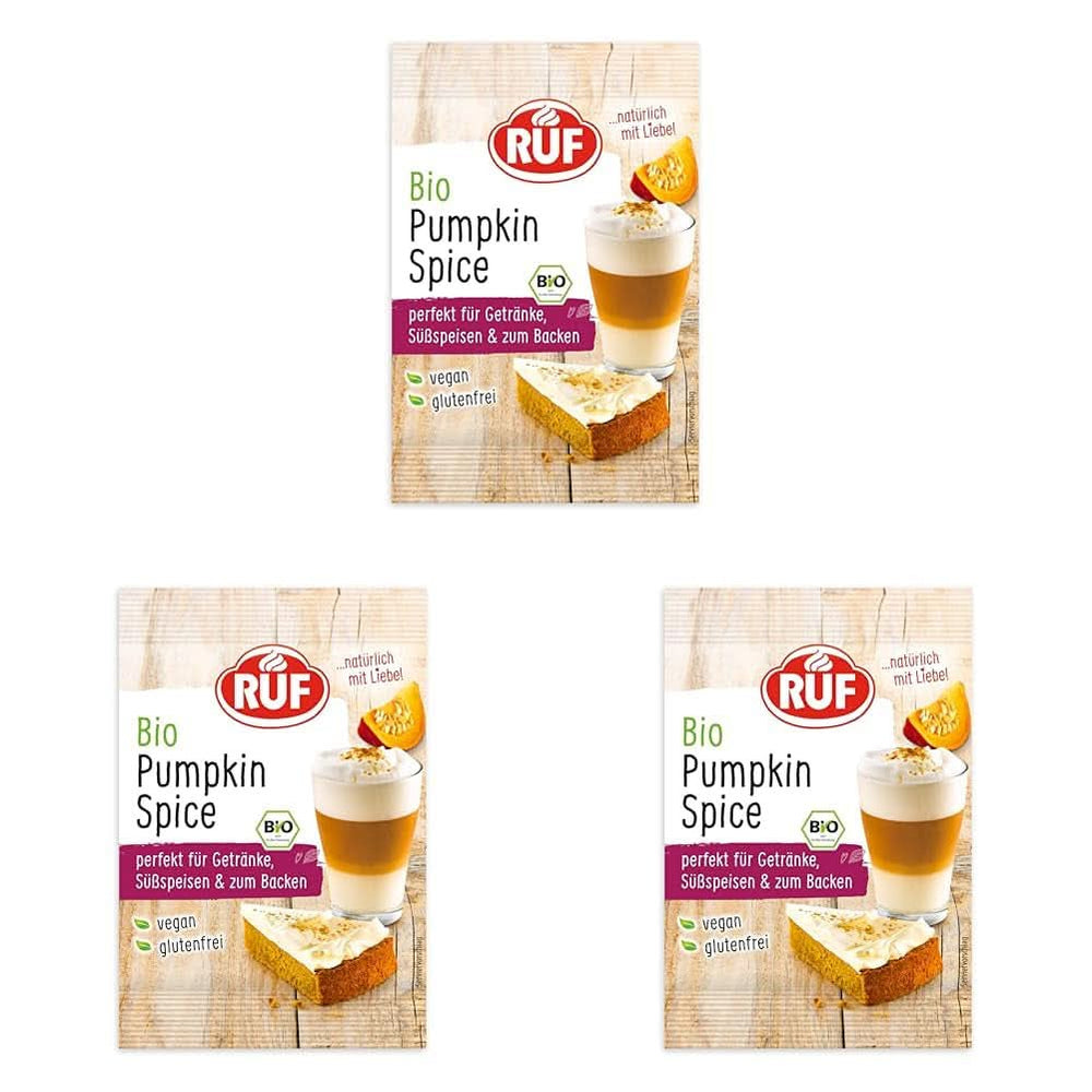 Bio-Zitronenschale RUF Flavors Naty Shop Kürbis mit Gewürzen 3 x 10 Gramm