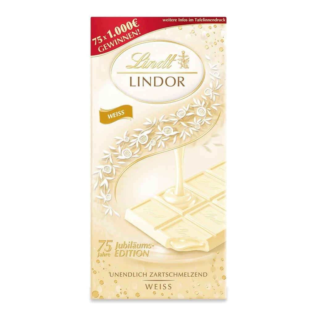 Ciocolată Lindt LINDOR White, 100 grame Bomboane de Ciocolata Naty Shop Default Title