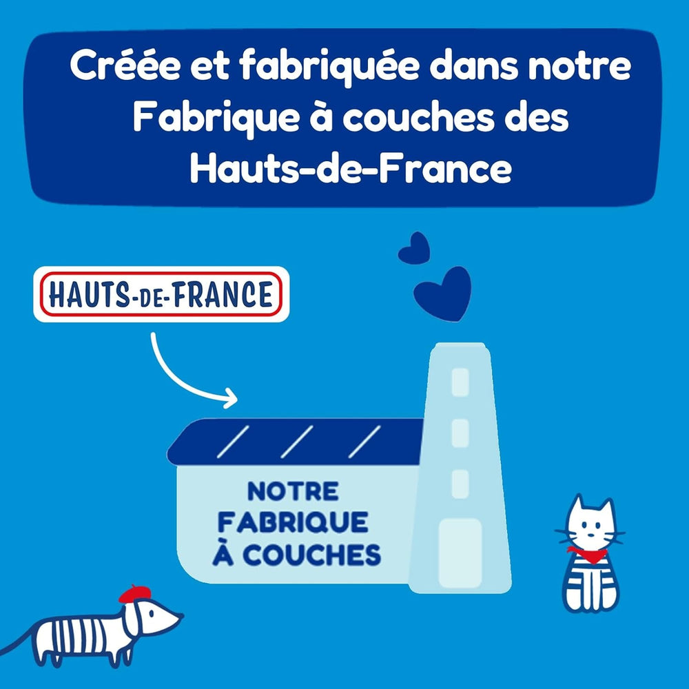 Scutece mărimea 4+ (9-20 kg) – sănătoase și extrem de absorbante – etanșe 12 ore – fără substanțe nedorite – fabricate în Franța – preț accesibil – 126 de scutece de unică folosință