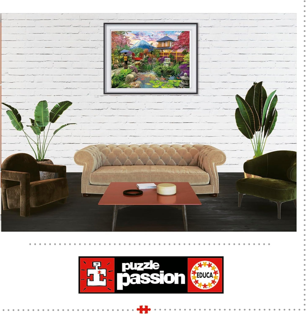 Educa - Puzzle mit 1500 Teilen für Erwachsene | Der japanische Garten. Abmessungen: 85 x 60 cm. Inklusive Fixpuzzle-Puzzlekleber. Seit 14 Jahren (19937) Puzzle Naty Shop