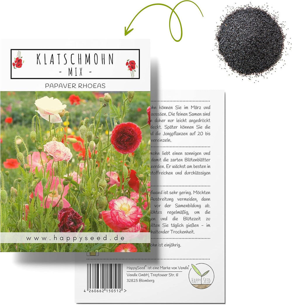 Isländischer Mohnsamen-Mix (Papaver nudicaule) – Wunderschön blühender Mohn mit langer Blütezeit für eine bunte Blumenwiese (Isländischer Mohn)