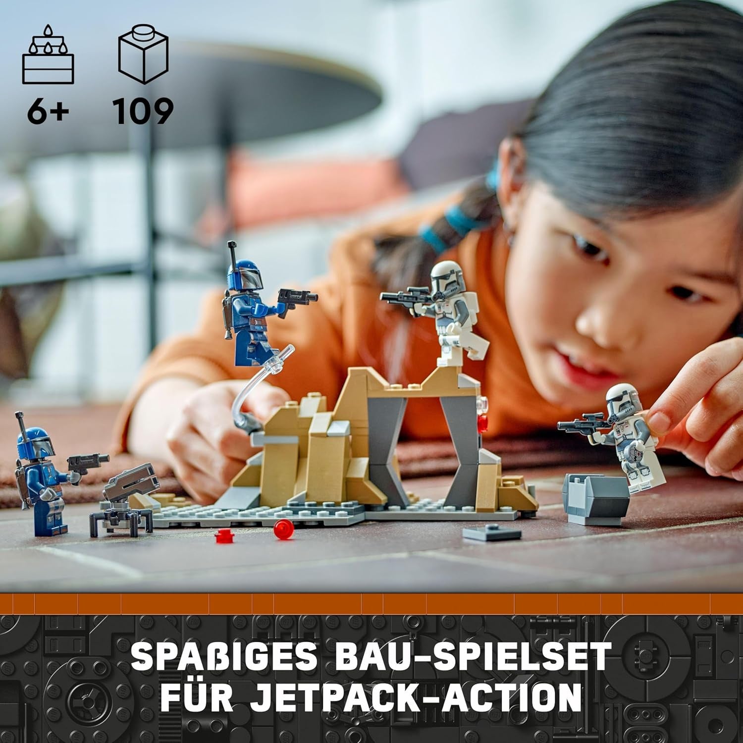 LEGO Star Wars: Mandalorian Ambush on Mandalore Battle Pack, Abenteuer-Bauspielzeug für Kinder, Sammel-Action-Set, Geschenkidee für Jungen und Mädchen 75373 Bausets Besuchen Sie den LEGO-Store