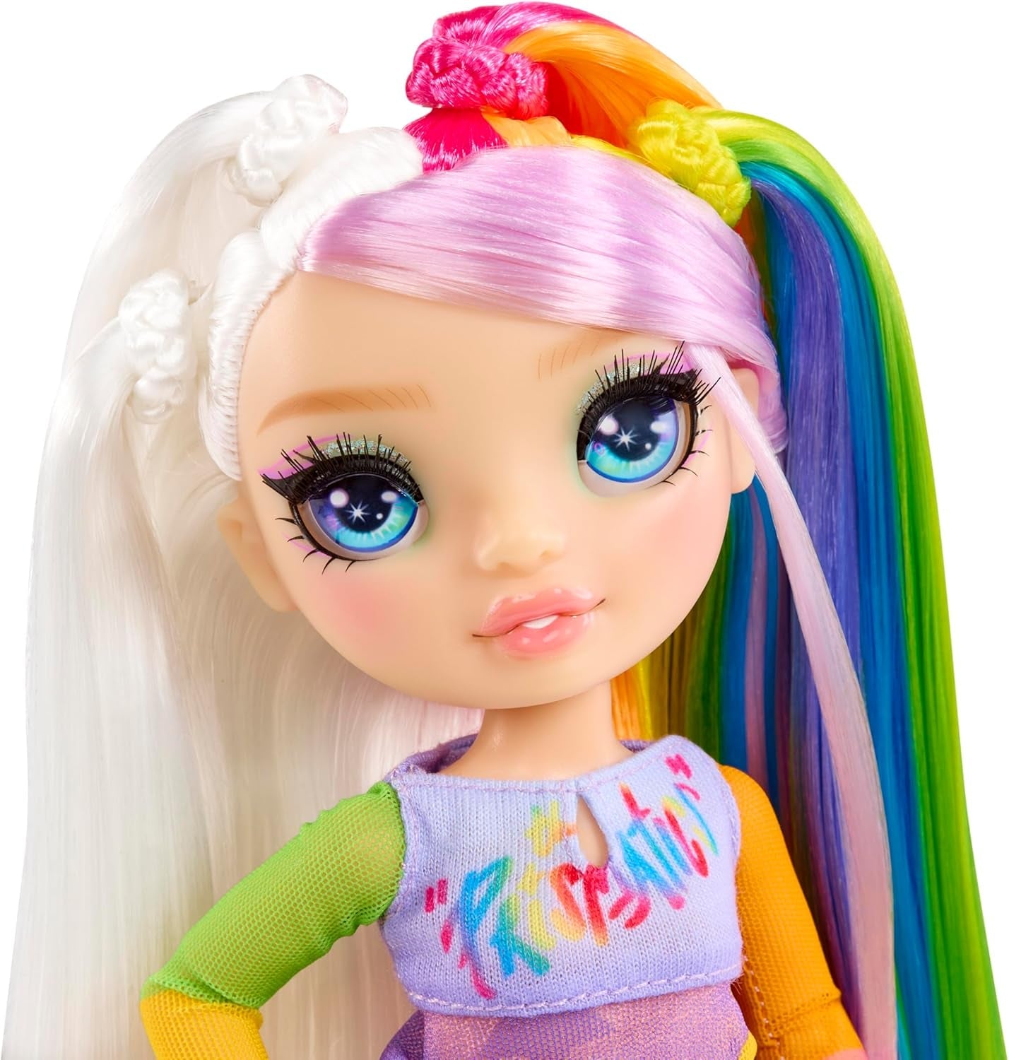 Trupa rock Rainbow High Junior High - Amaya, culorile curcubeului - păpușă la modă de 23 cm cu tastatură, personalizabilă cu autocolante, articulabilă, jucărie drăguță pentru copii cu vârsta de 4 ani și peste