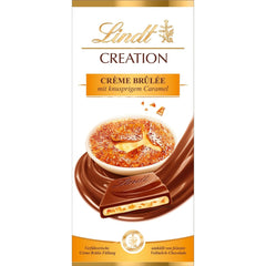 Riegel Crème Brûlée Lindt Chocolate Creation | Crème Brûlée-Füllung mit knusprigem Karamell, garniert mit feinster Vollmilchschokolade | Schokoriegel | Schokoladengeschenk, 150g