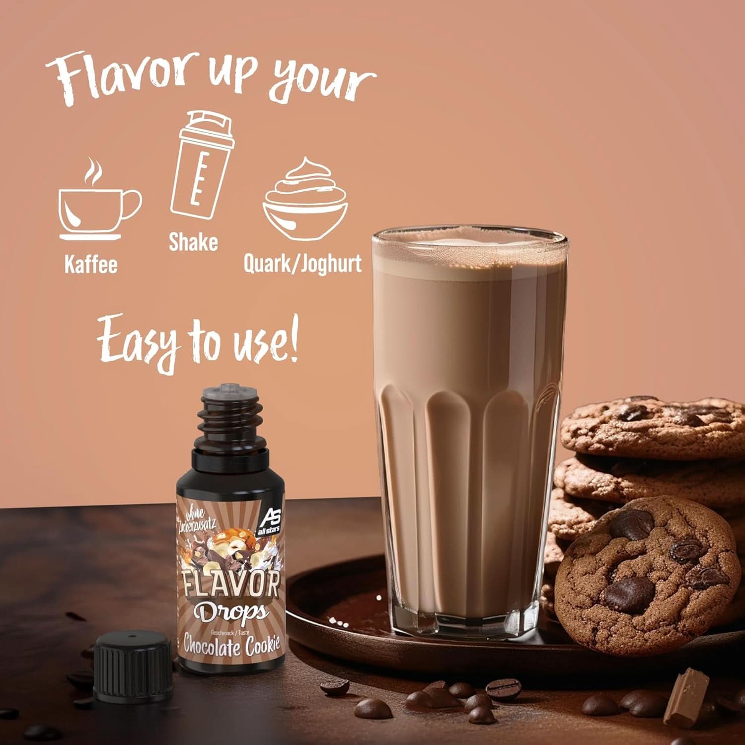 ALL STARS Flavour Drops, Aromatisierte Drops ohne Zuckerzusatz und ohne Kalorien – Süße und Aroma für Lebensmittel, 30 ml Süßstoffe Naty Shop