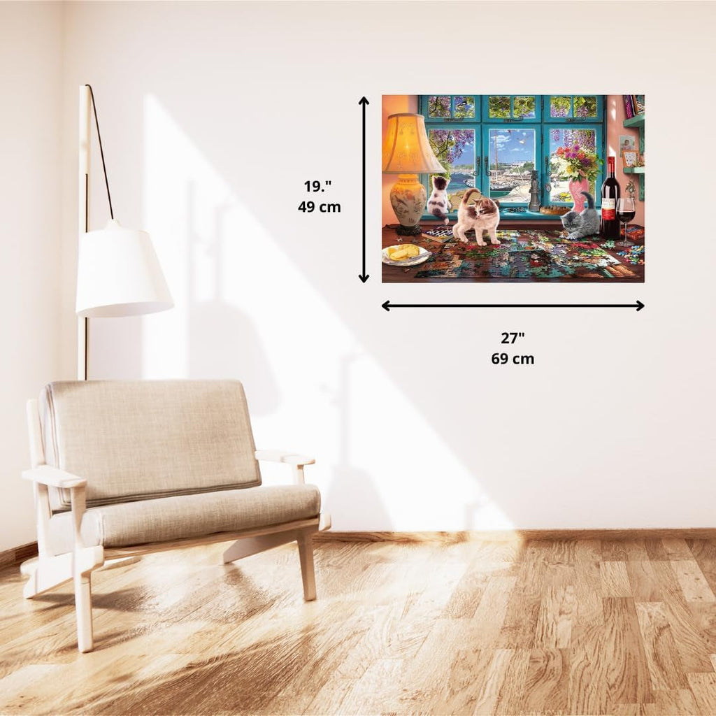 Schmidt Spiele 58344 La masa de puzzle, puzzle de 1000 de piese Puzzle Naty Shop