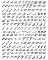 6 Blatt Nagelsticker Alte Alphabetzahlen Nagelaufkleber Selbstklebend Alte Briefe Nail Art Sticker Dekoration Nageldesign Zubehör