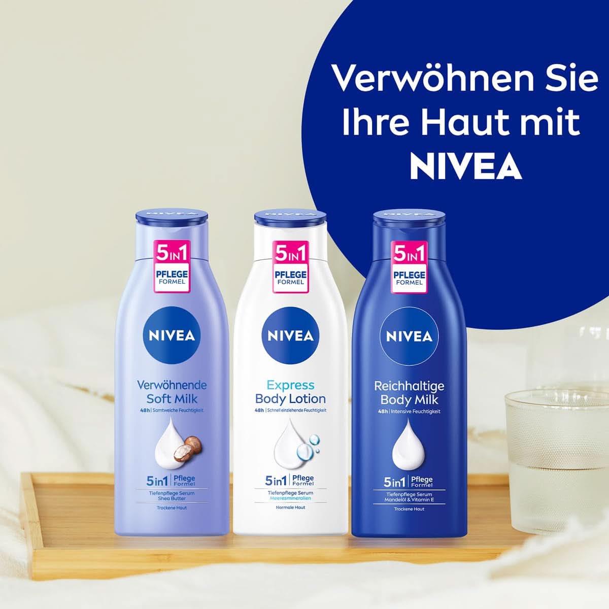 NIVEA Rich Body Milk, intensiv pflegende Körpercreme mit Mandelöl, 400 ml Dusche und Bad Naty Shop