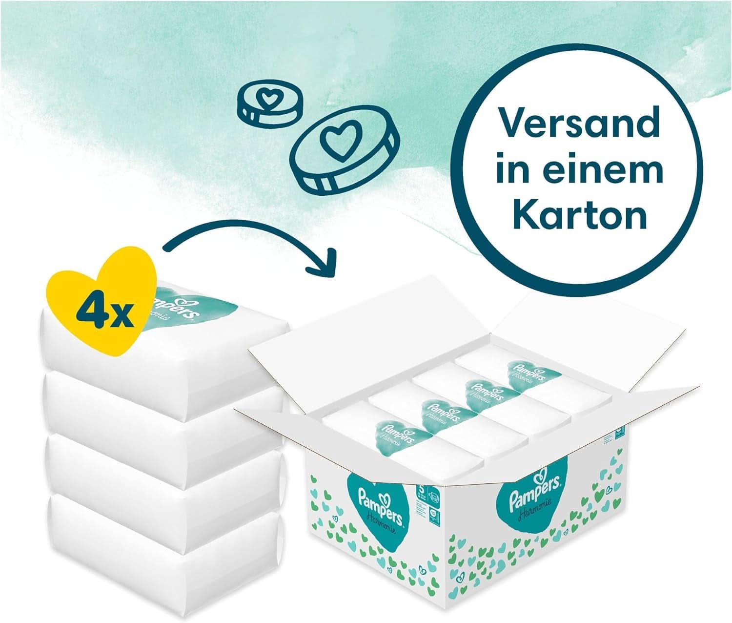 Pampers Baby scutece mărimea 5 (11-16kg) Harmony, Protecție delicată a pielii și ingrediente pe bază de plante, 152 buc. Mama si Copilul Naty Shop
